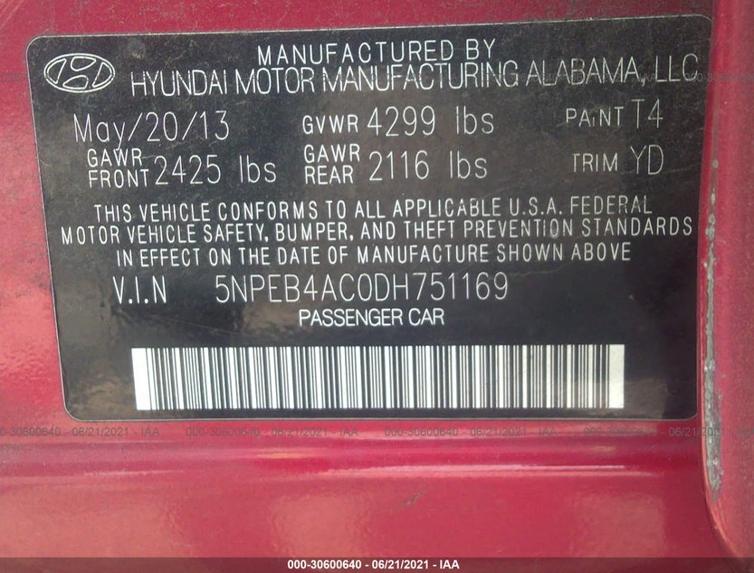 5NPEB4AC0DH751169