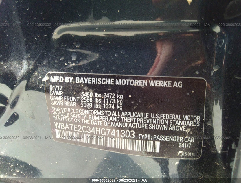 WBA7E2C34HG741303