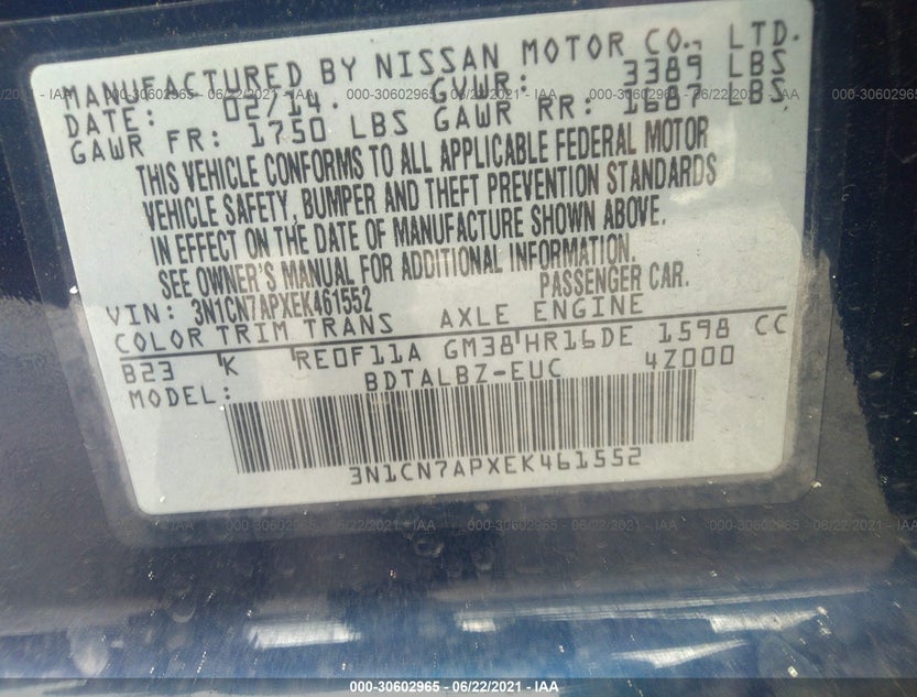 3N1CN7APXEK461552