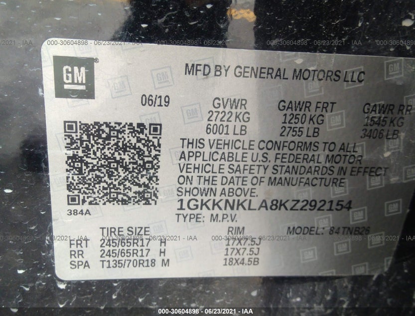 1GKKNKLA8KZ292154