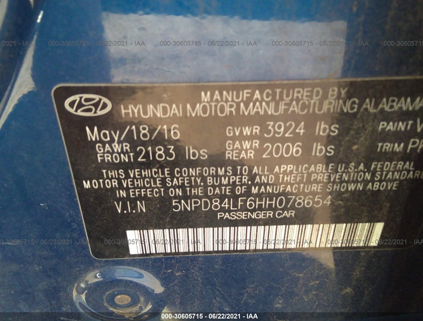 5NPD84LF6HH078654