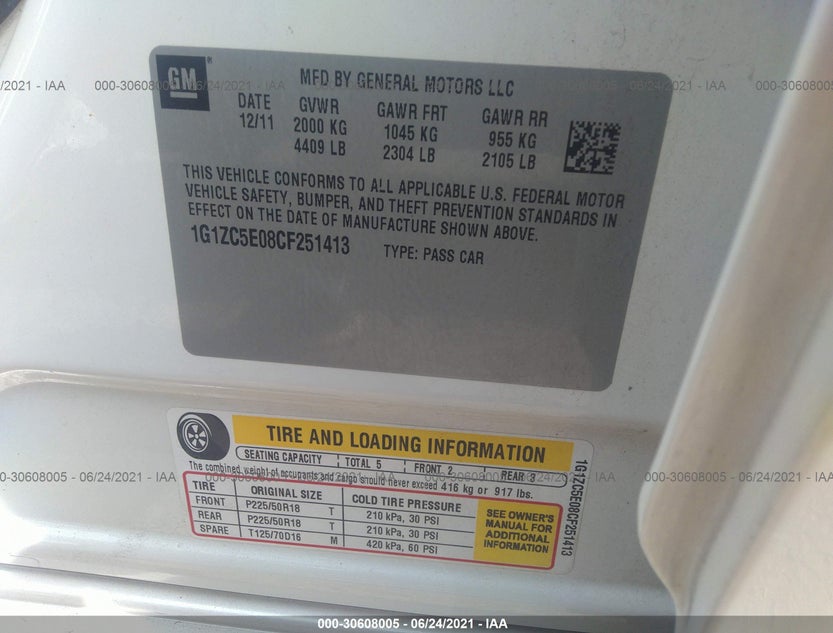 1G1ZC5E08CF251413