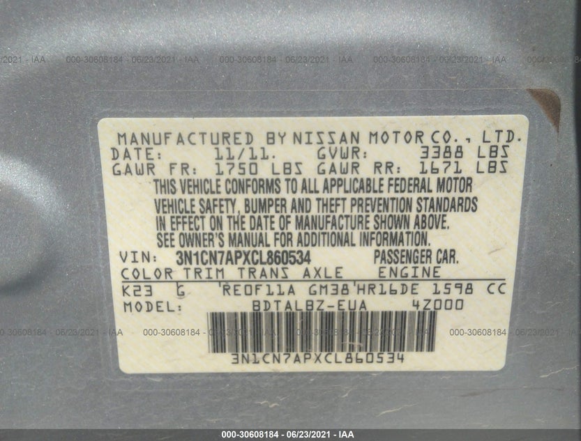 3N1CN7APXCL860534