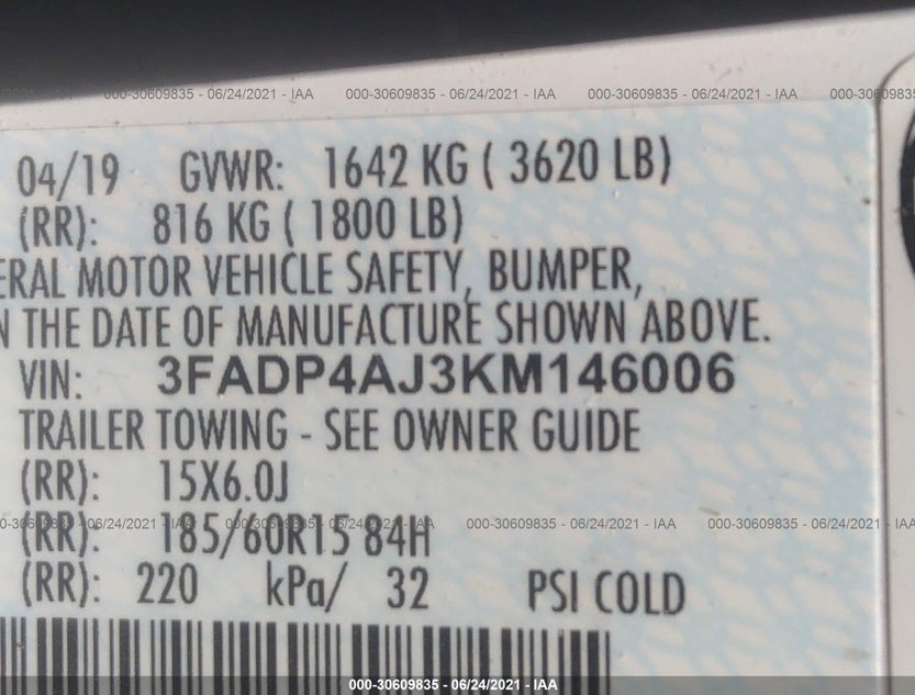 3FADP4AJ3KM146006