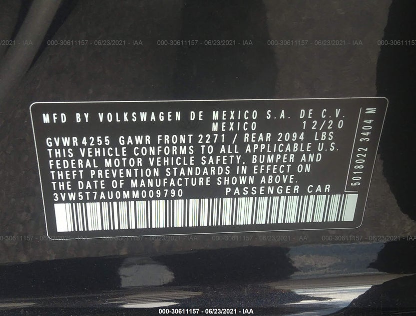 3VW5T7AU0MM009790