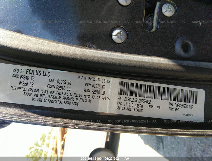 2C3CDZJG4KH750022