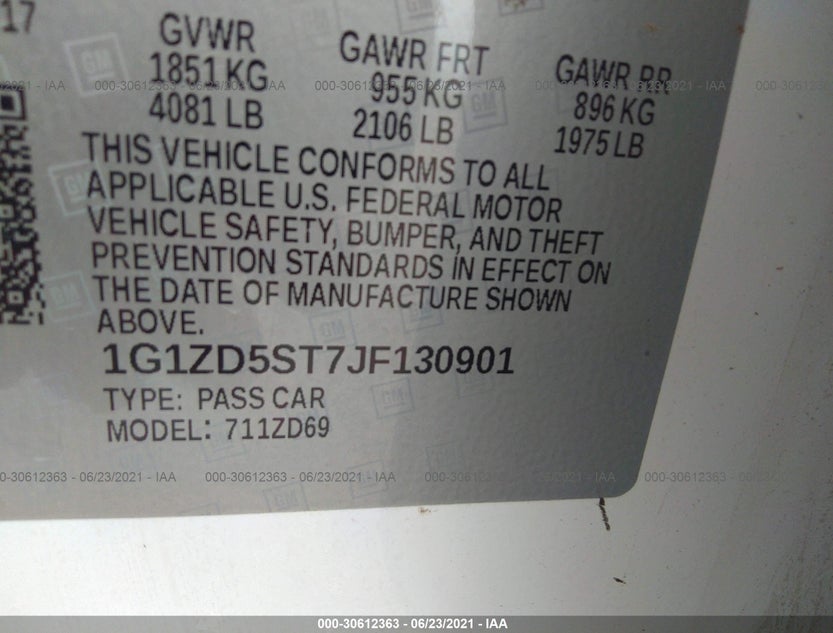 1G1ZD5ST7JF130901