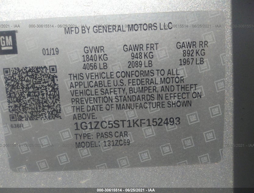 1G1ZC5ST1KF152493
