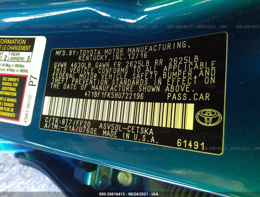 4T1BF1FK5HU722196