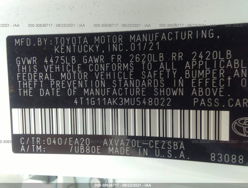 4T1G11AK3MU548022