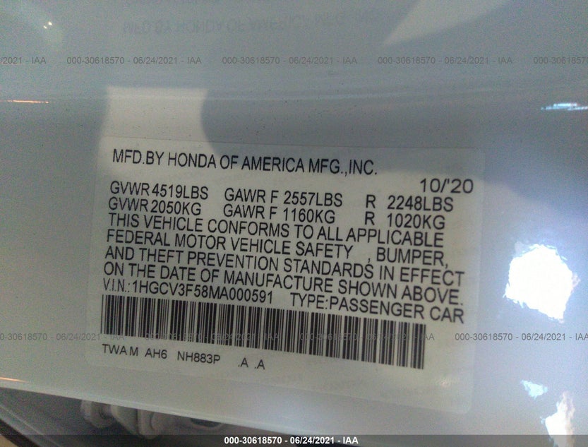 1HGCV3F58MA000591