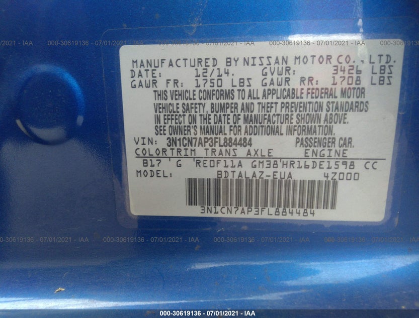 3N1CN7AP3FL884484