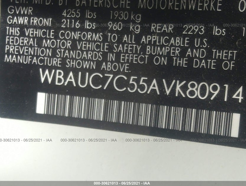 WBAUC7C55AVK80914