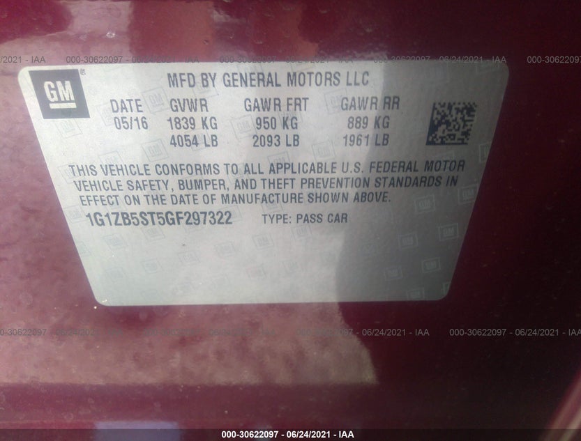 1G1ZB5ST5GF297322