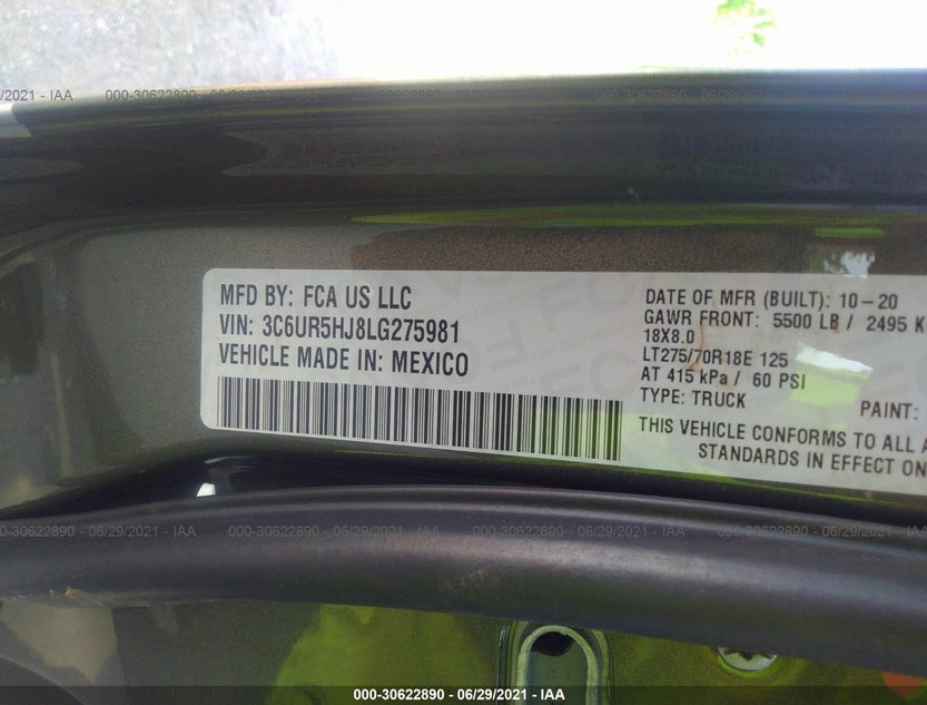 3C6UR5HJ8LG275981