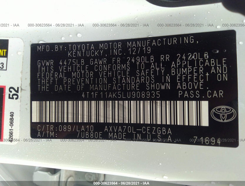 4T1F11AK5LU908935