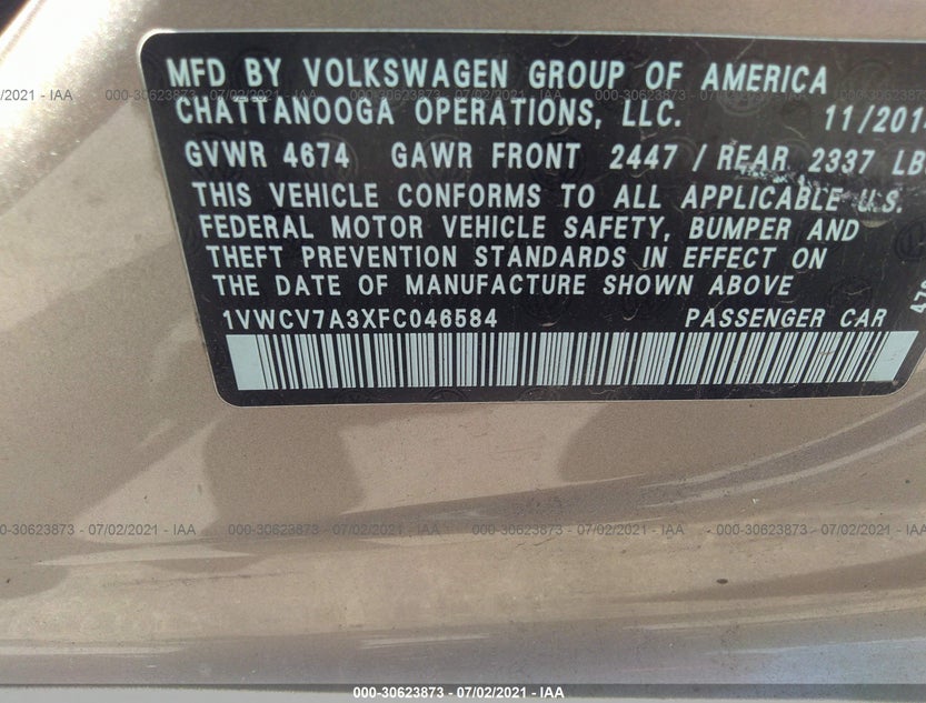 1VWCV7A3XFC046584