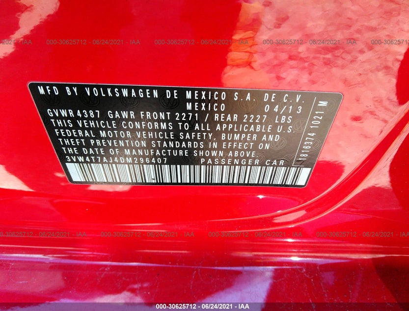 3VW4T7AJ4DM296407