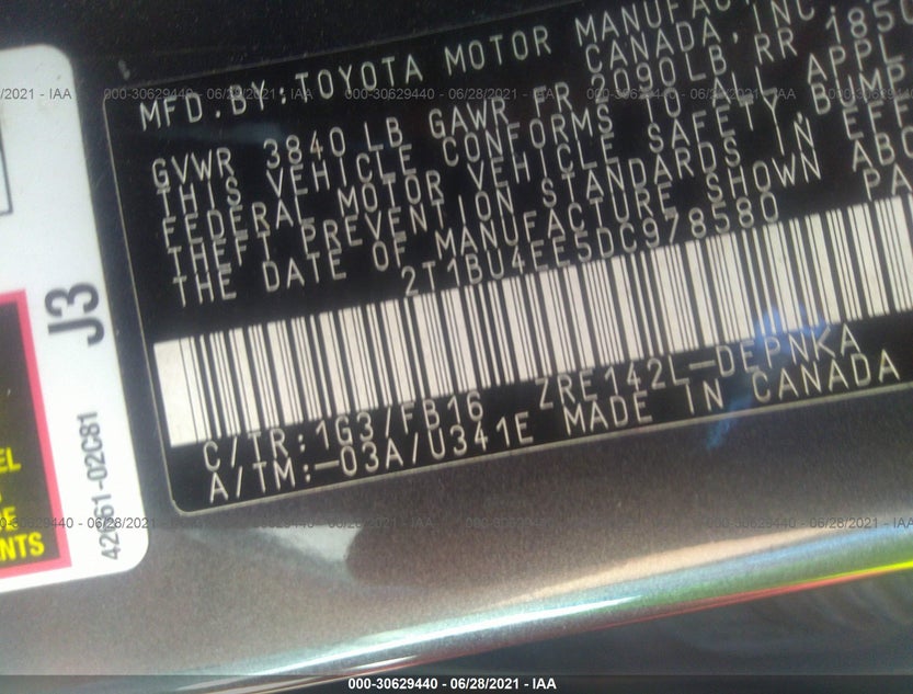 2T1BU4EE5DC978580
