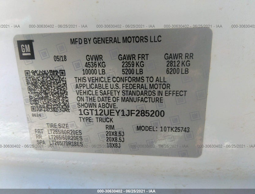 1GT12UEY1JF285200