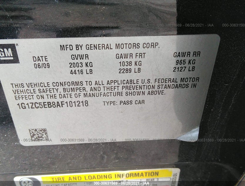 1G1ZC5EB8AF101218
