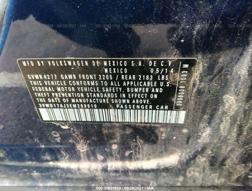 3VWD17AJ3EM299919