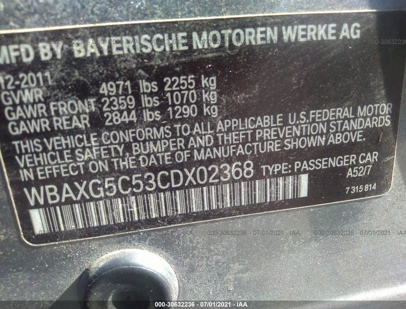WBAXG5C53CDX02368