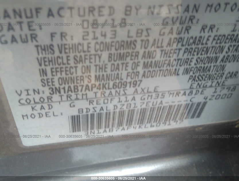 3N1AB7AP4KL609197