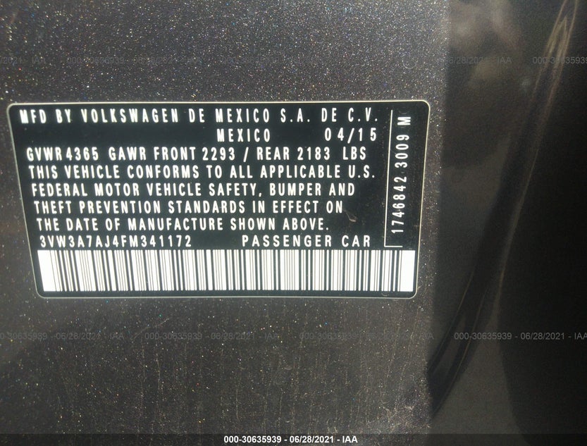 3VW3A7AJ4FM341172