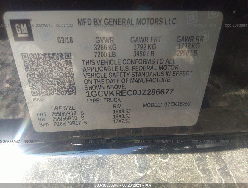 1GCVKREC0JZ286677