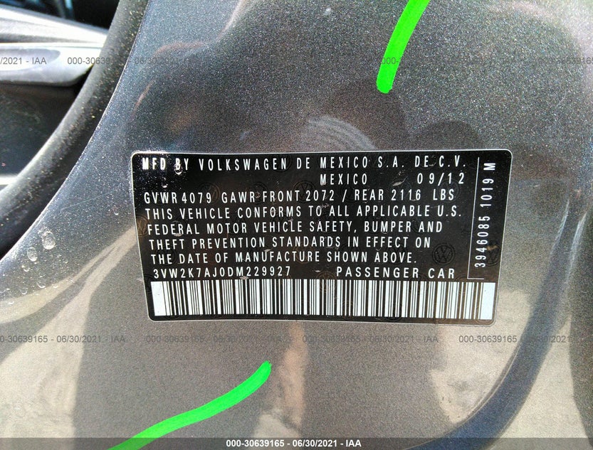 3VW2K7AJ0DM229927