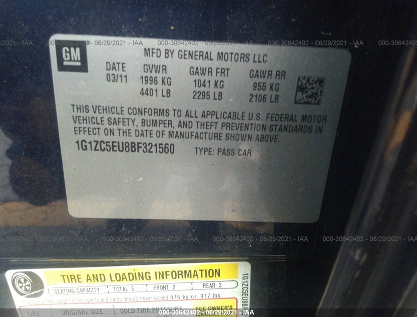 1G1ZC5EU8BF321560