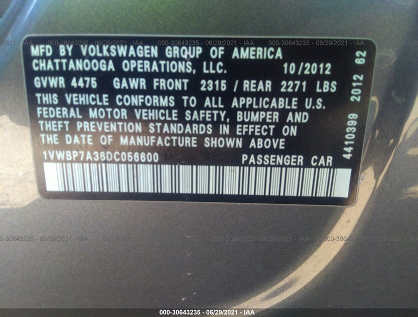 1VWBP7A36DC056600