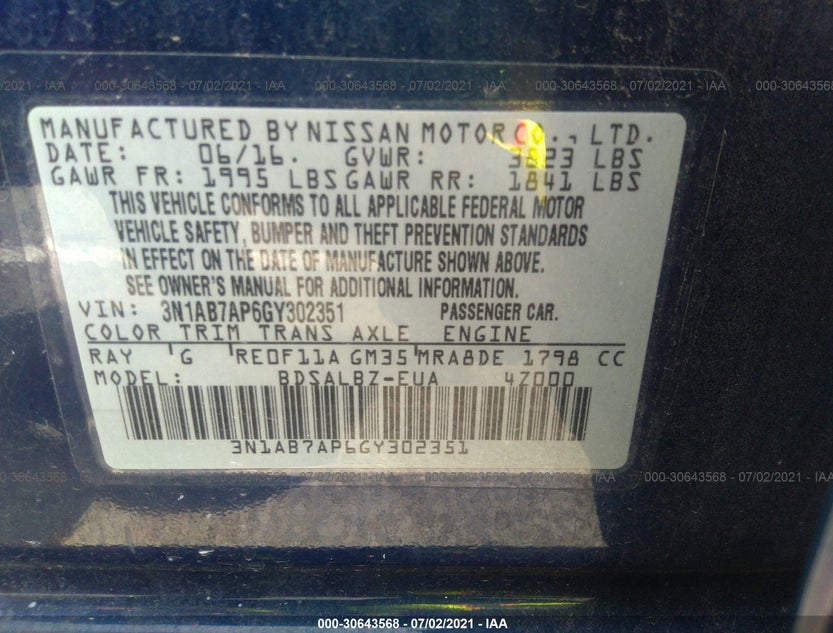 3N1AB7AP6GY302351