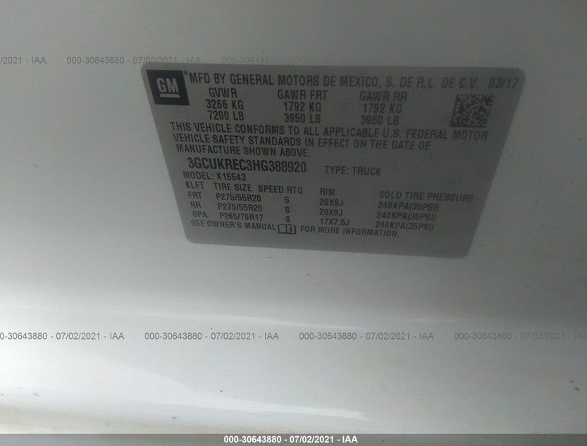 3GCUKREC3HG388920