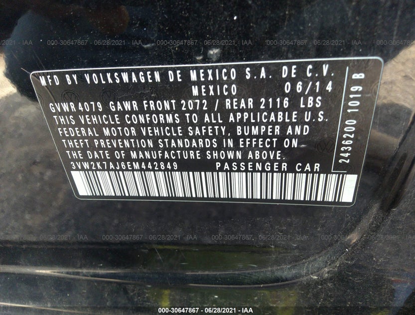 3VW2K7AJ6EM442849