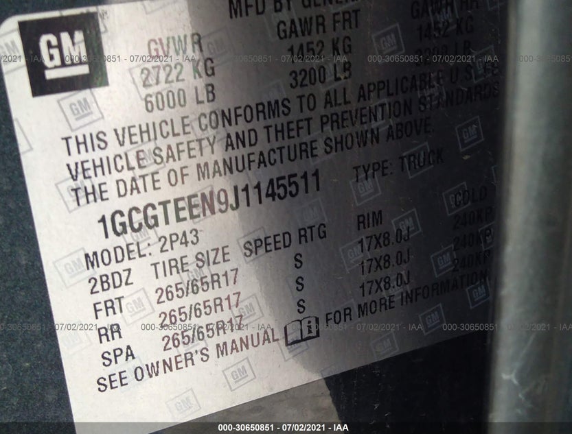 1GCGTEEN9J1145511