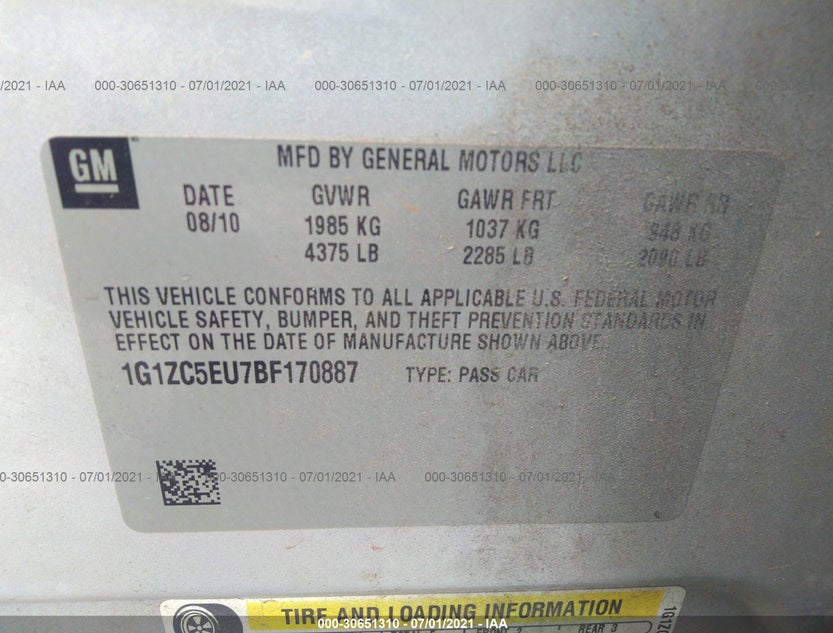 1G1ZC5EU7BF170887