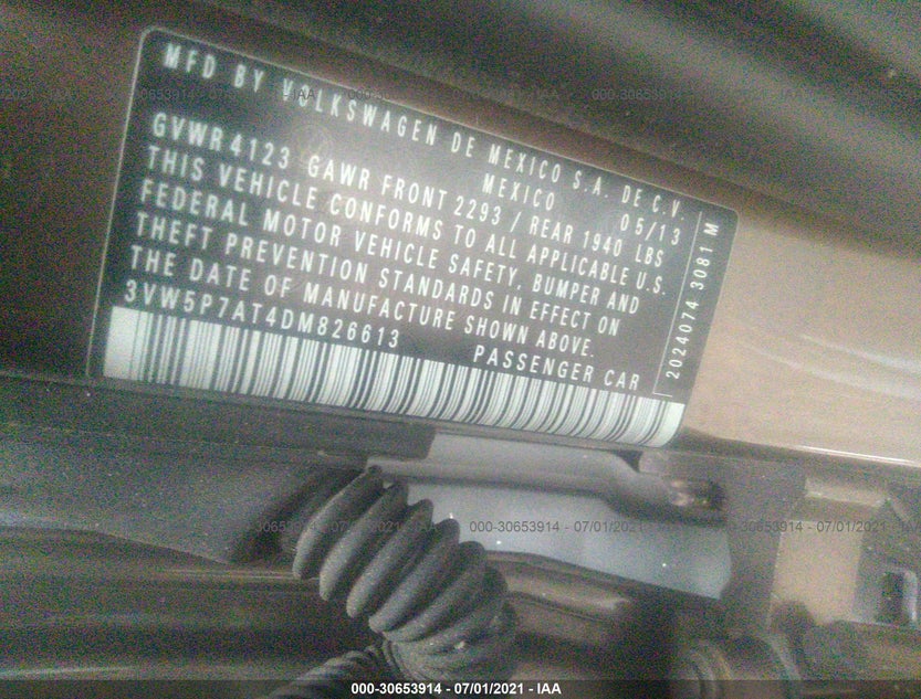 3VW5P7AT4DM826613