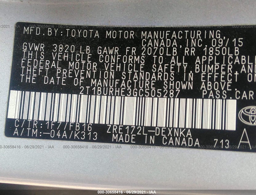 2T1BURHE3GC505287