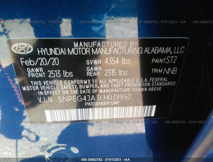 5NPEG4JA3LH039950
