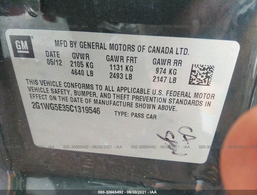 2G1WG5E35C1319546