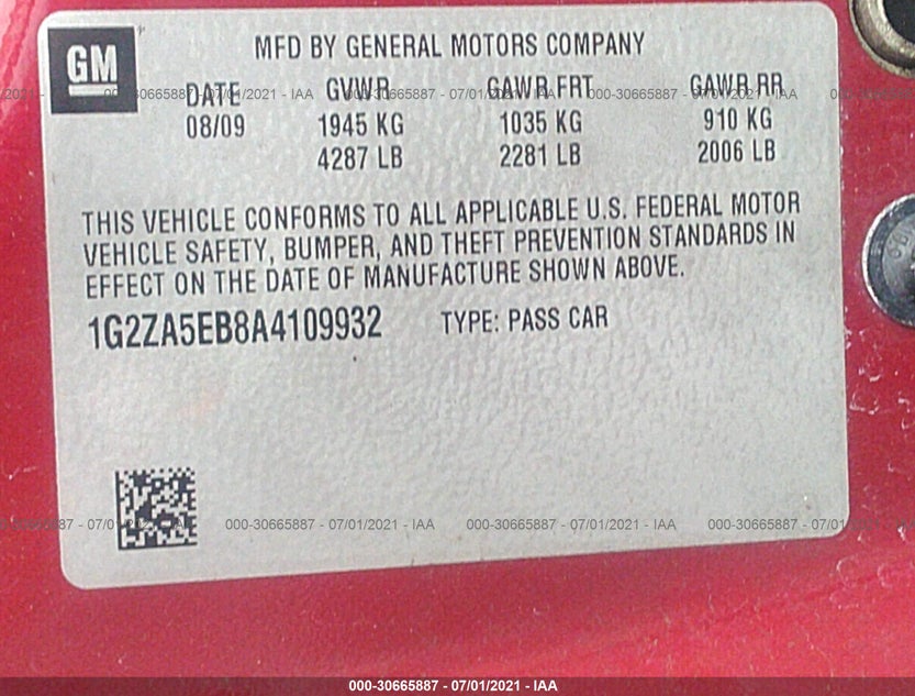 1G2ZA5EB8A4109932