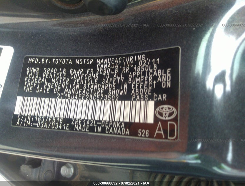 2T1BU4EE2BC573502