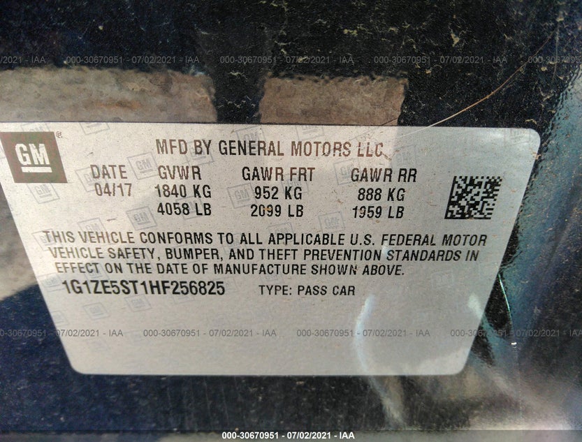 1G1ZE5ST1HF256825