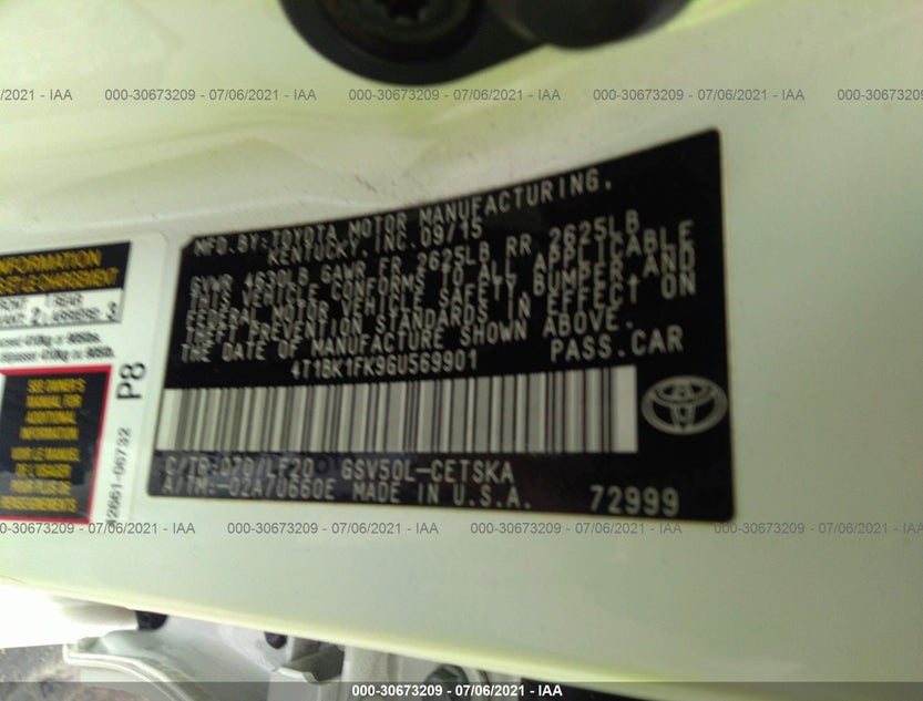 4T1BK1FK9GU569901