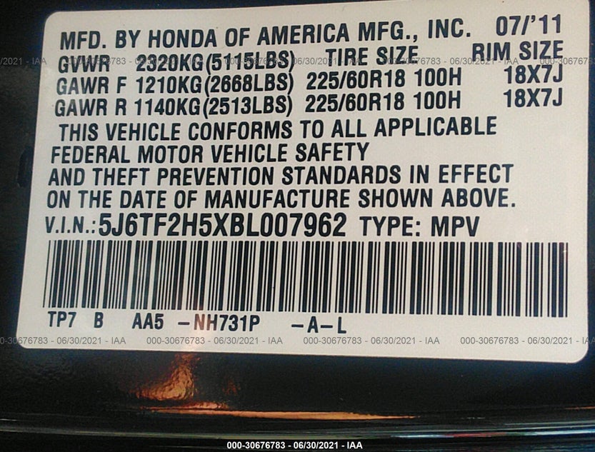 5J6TF2H5XBL007962