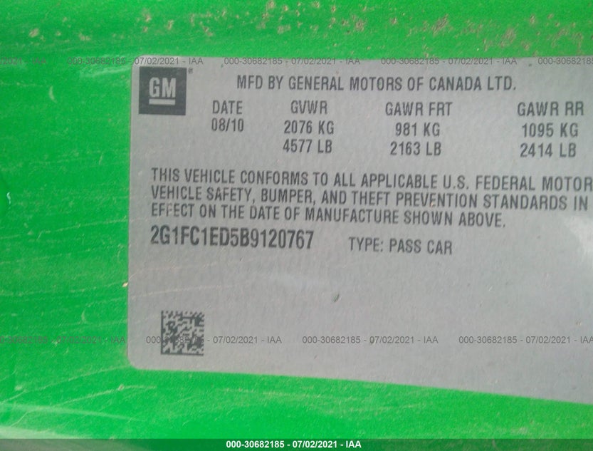 2G1FC1ED5B9120767