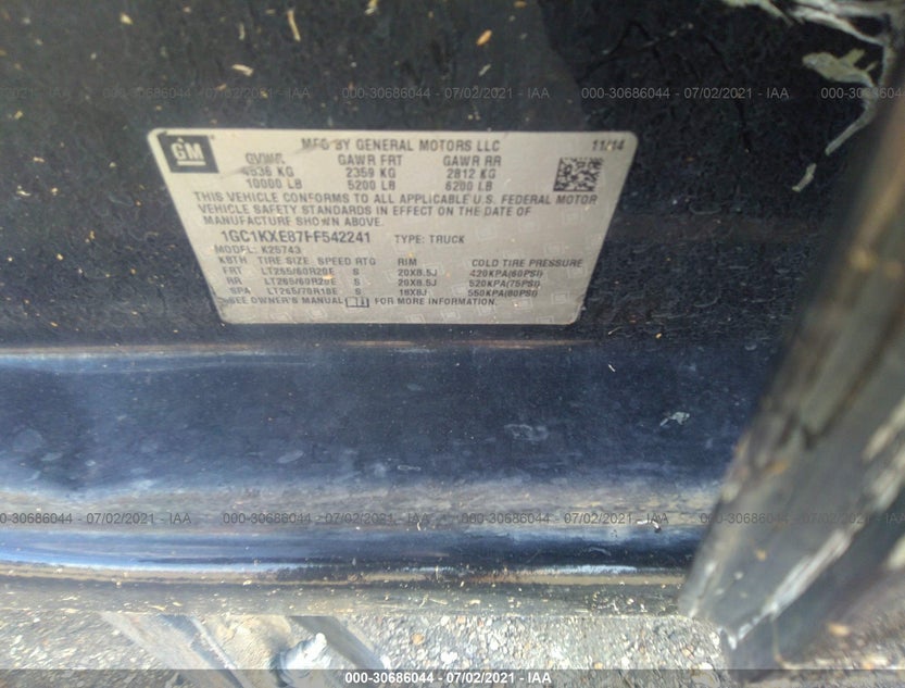 1GC1KXE87FF542241