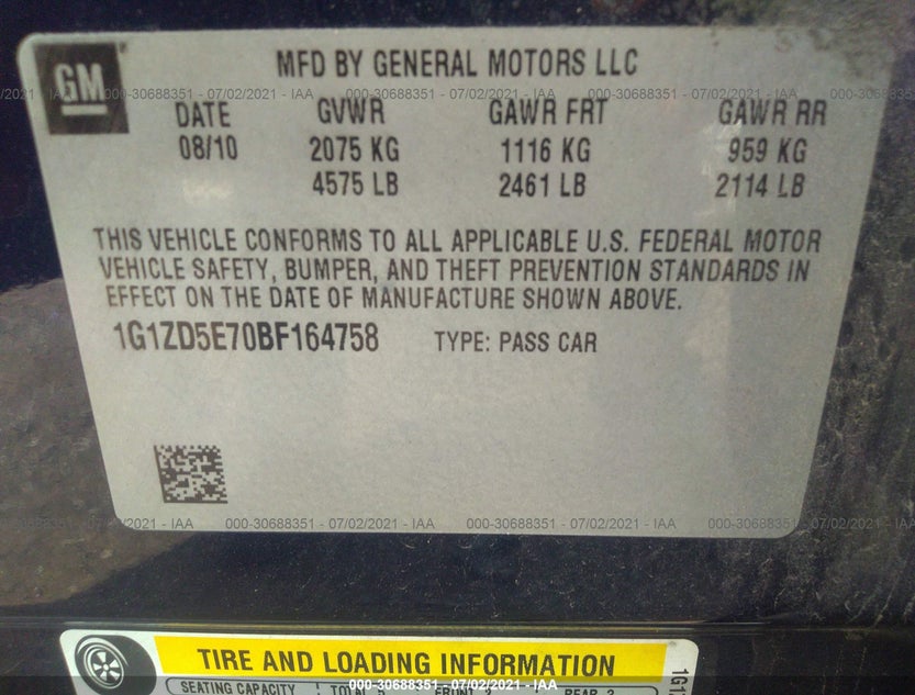 1G1ZD5E70BF164758